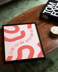 Abstraktes Linien Poster rot – Red Rhythm