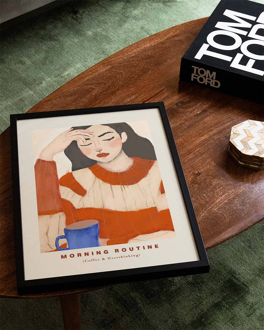 Figuratives Kunst Poster modern – Relaxed Pose