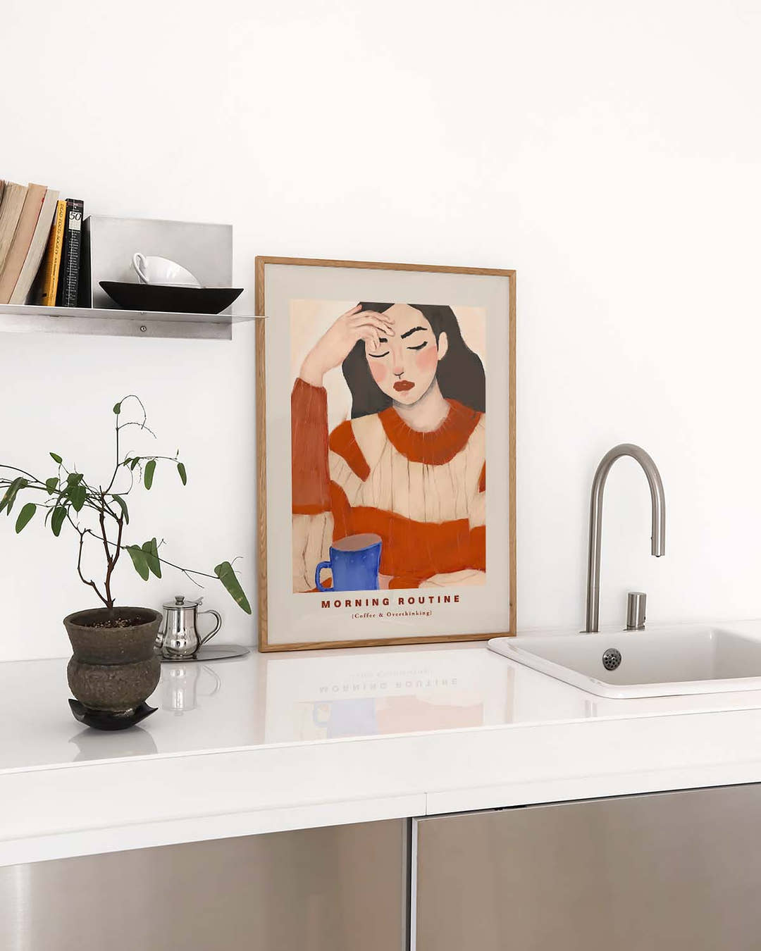 Figuratives Kunst Poster modern – Relaxed Pose
