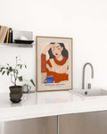 Figuratives Kunst Poster modern – Relaxed Pose