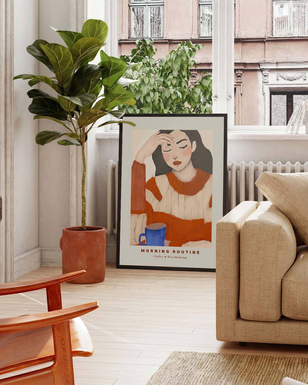Figuratives Kunst Poster modern – Relaxed Pose