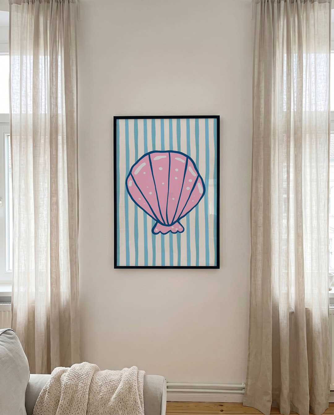 Sea Shell Typografie &amp; Illustration Poster – Seashell