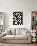 Modernes Schwarz Weiß Muster Poster – Silent Continuum