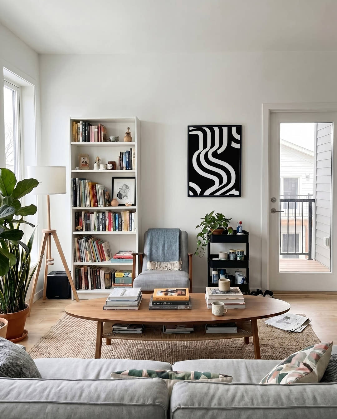 Geometrisches Schwarz Weiß Poster – Silent Geometry