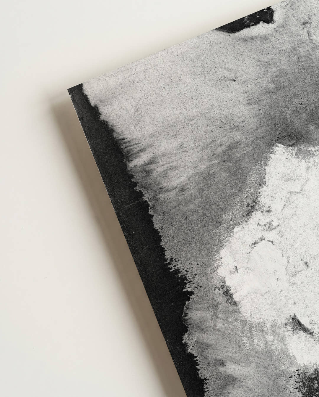 Abstraktes Schwarz Weiß Poster – Smoke Petal