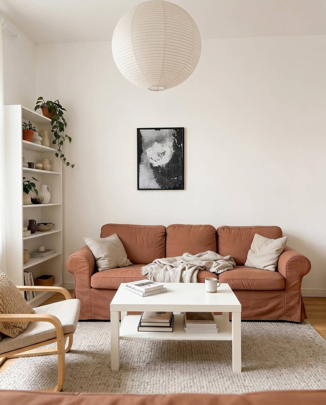 Abstraktes Schwarz Weiß Poster – Smoke Petal