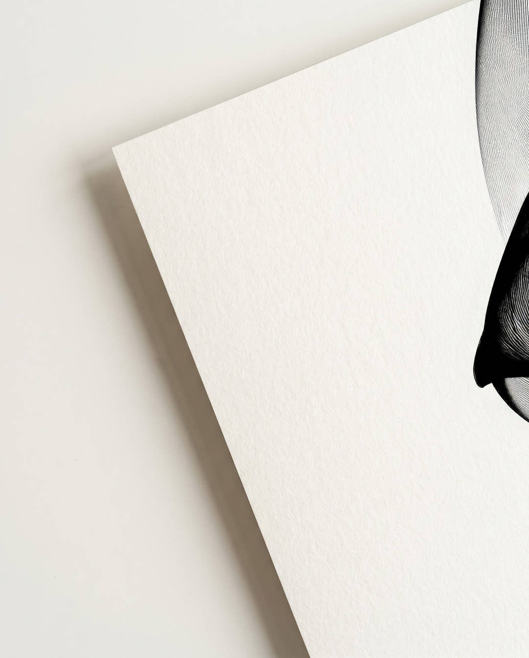 Minimalistisches Linien Poster Schwarz Weiß – Soft Boundary