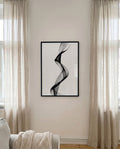 Minimalistisches Linien Poster Schwarz Weiß – Soft Boundary