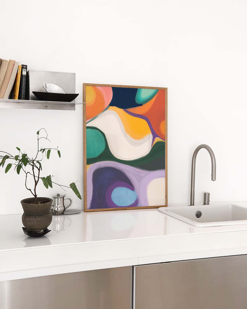 Abstraktes Farb Poster modern – Soft Composition