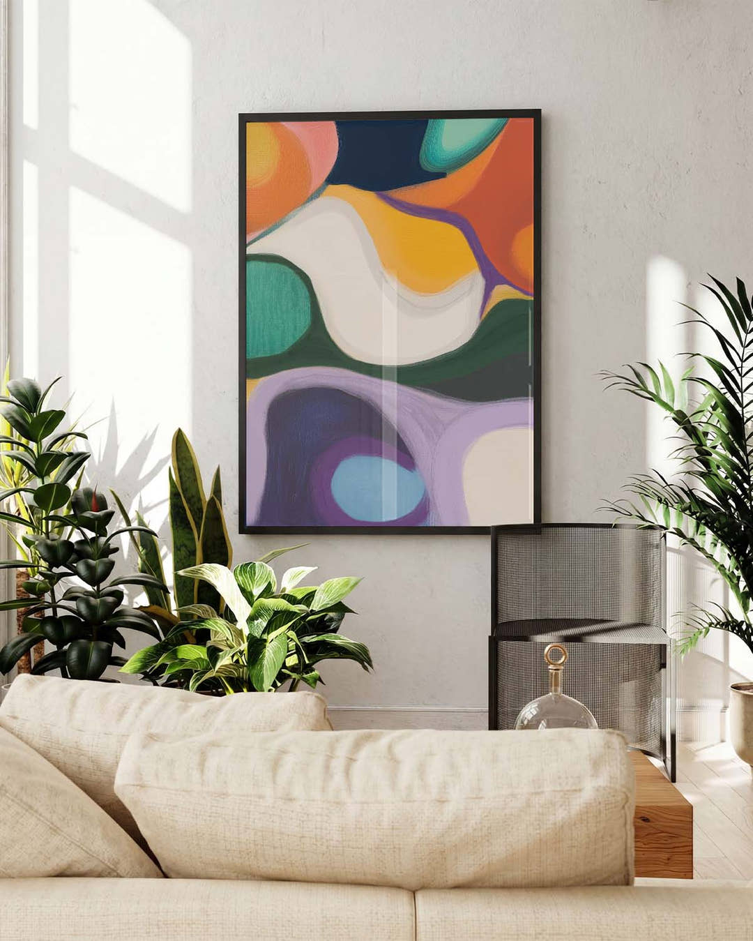 Abstraktes Farb Poster modern – Soft Composition