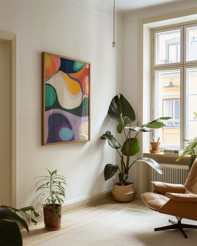 Abstraktes Farb Poster modern – Soft Composition