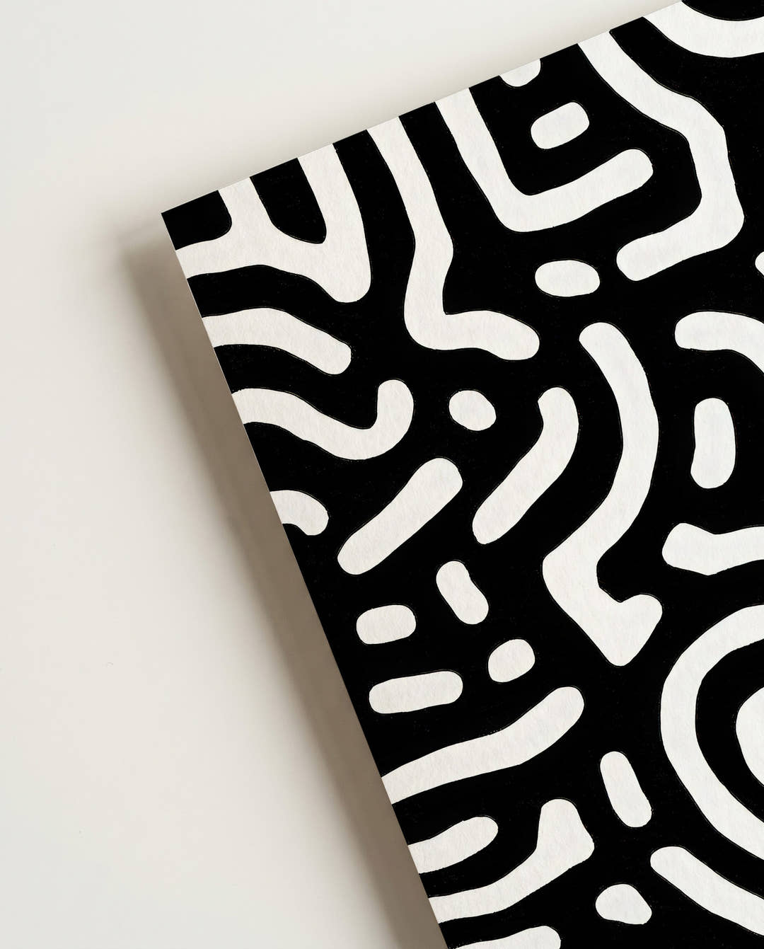 Grafisches Muster Poster Schwarz Weiß – Soft Converge