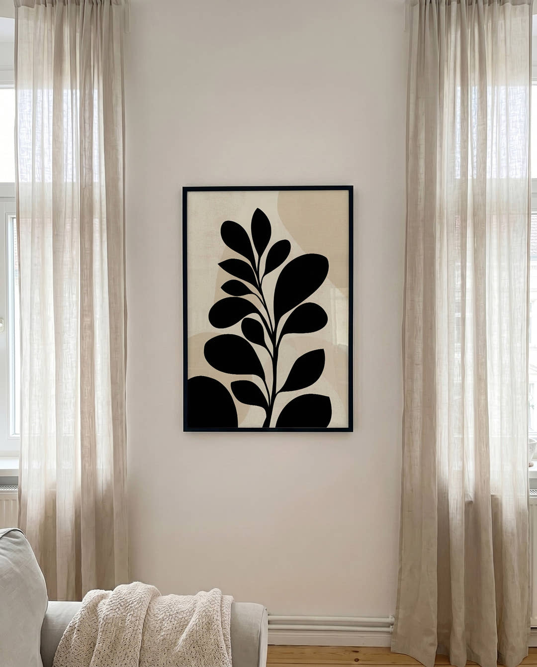 Organisches Blatt Poster modern – Soft Distortion