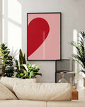 Abstraktes Herz Poster rot – Soft Drop