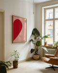 Abstraktes Herz Poster rot – Soft Drop