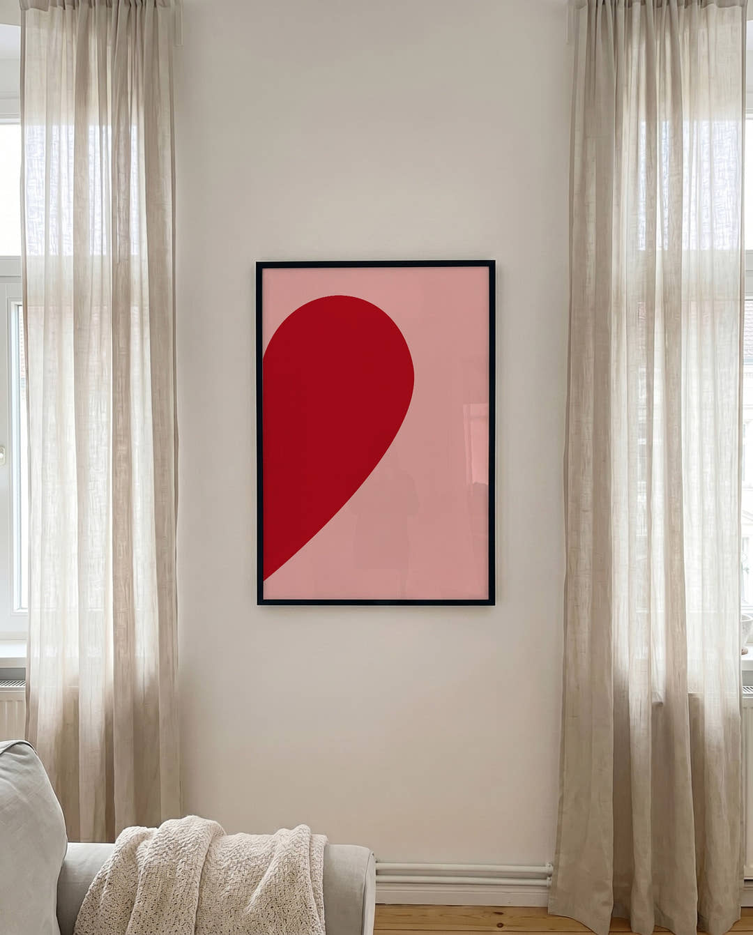 Abstraktes Herz Poster rot – Soft Drop