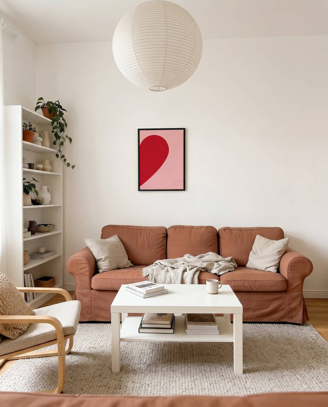 Abstraktes Herz Poster rot – Soft Drop