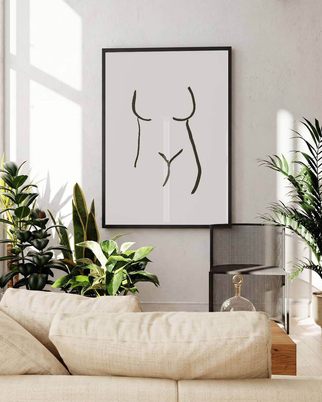 Minimalistisches Figuren Poster modern – Soft Figure