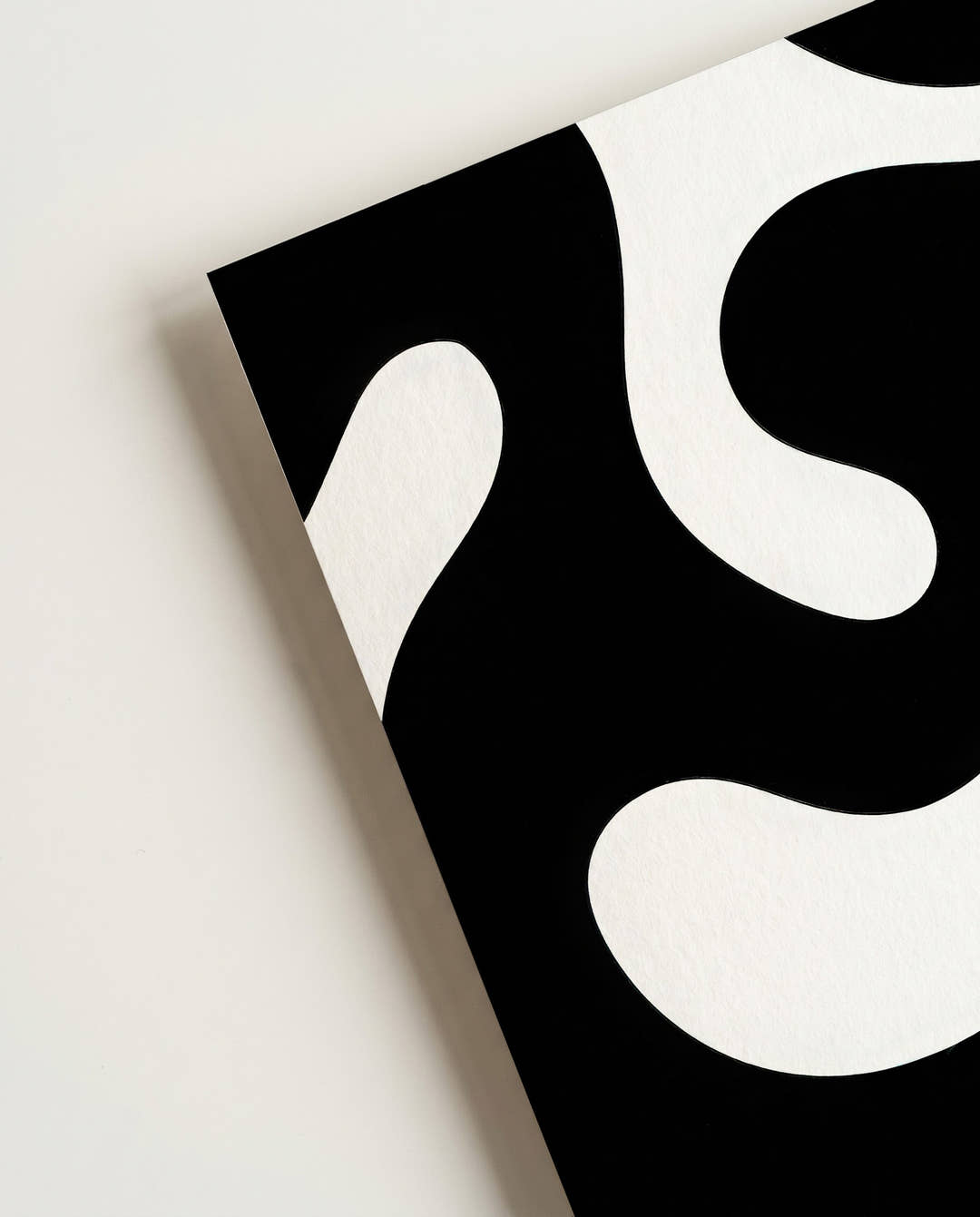 Abstraktes Formen Poster Schwarz Weiß – Soft Geometry