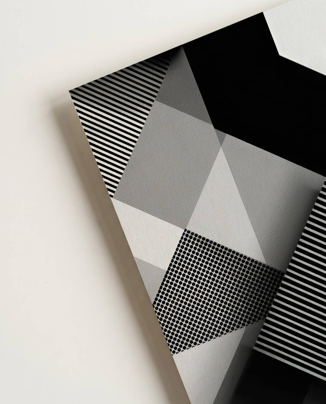 Modernes Struktur Poster Schwarz Weiß – Soft Gravity
