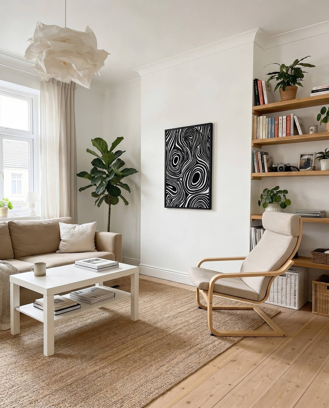 Abstraktes Linien Poster modern – Soft Interval