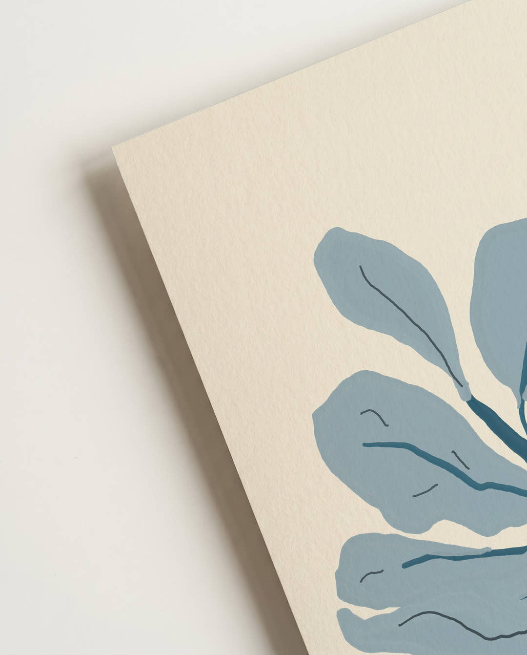 Pflanzen Poster modern Blau – Soft Leaves