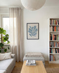 Pflanzen Poster modern Blau – Soft Leaves