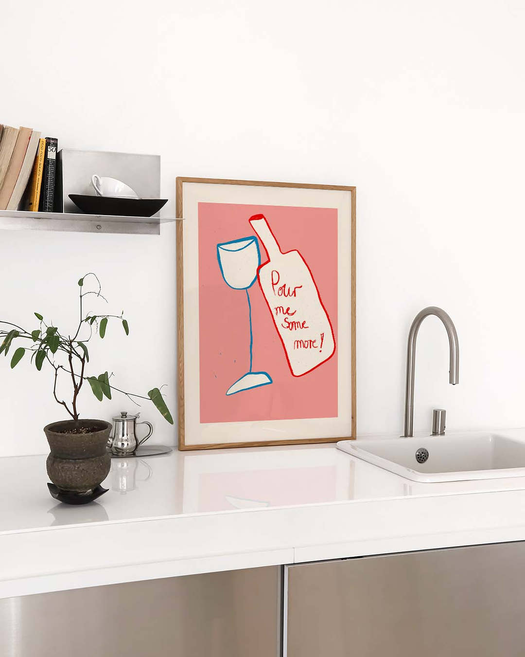 Typografie Poster modern Wein – Soft Message