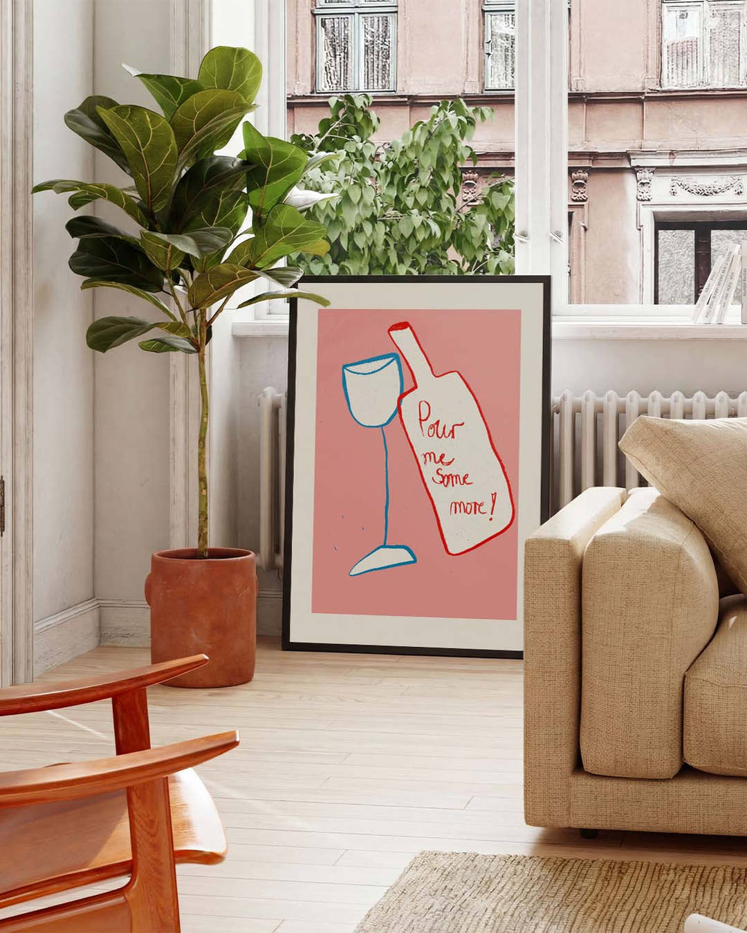 Typografie Poster modern Wein – Soft Message