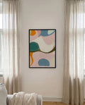 Abstraktes Farb Poster modern – Soft Shapes