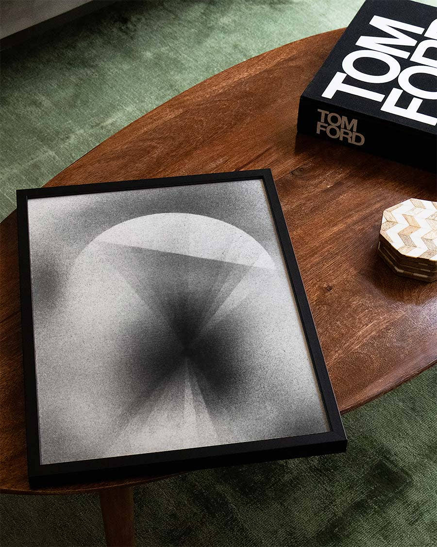 Schwarz Weiß Kunst Poster abstrakt – Soft Silhouette