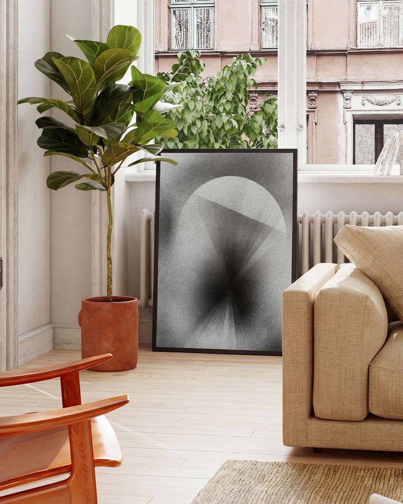 Schwarz Weiß Kunst Poster abstrakt – Soft Silhouette