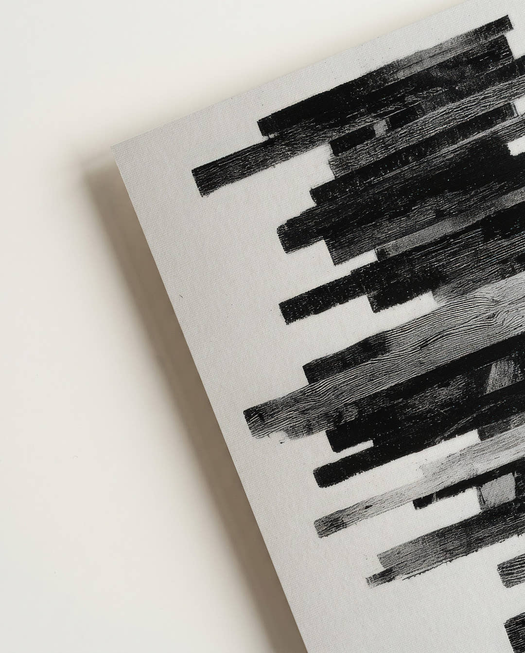Abstraktes Symmetrie Poster Schwarz Weiß – Soft Symmetry