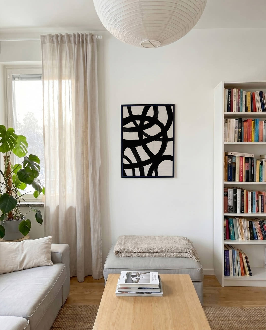 Dynamisches Linien Geflecht Poster – Soft Tension