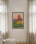 Vintage Schweiz Poster mit Jura Landschaft & Kühen – Ste Croix Les Rasses