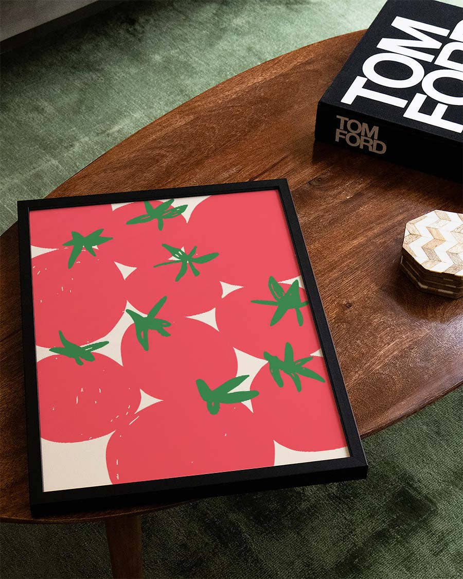 Erdbeer Muster Poster modern – Strawberry Pattern