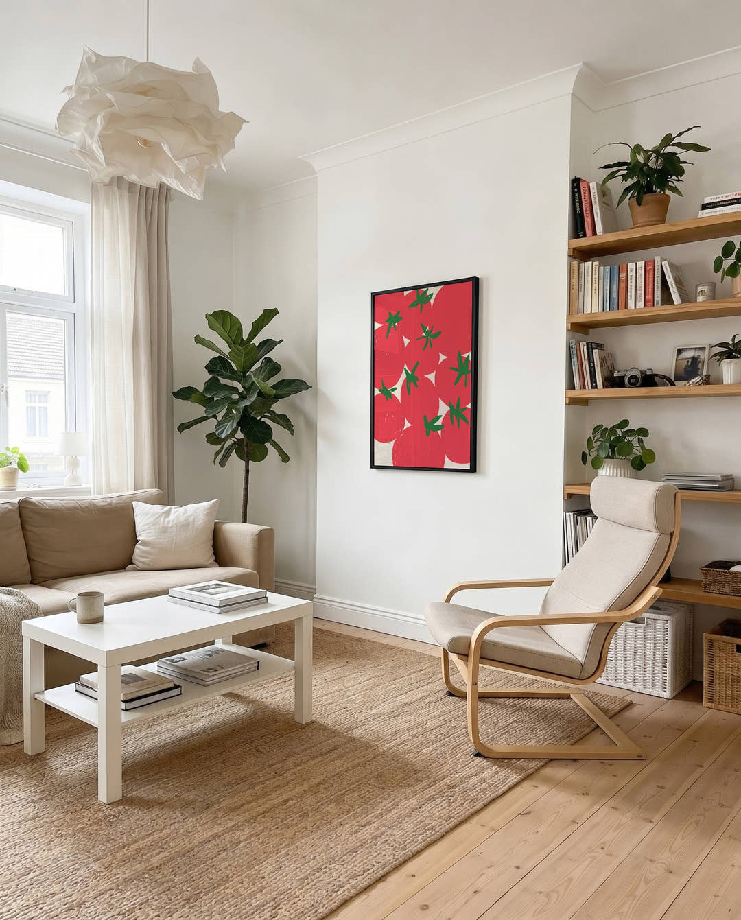 Erdbeer Muster Poster modern – Strawberry Pattern