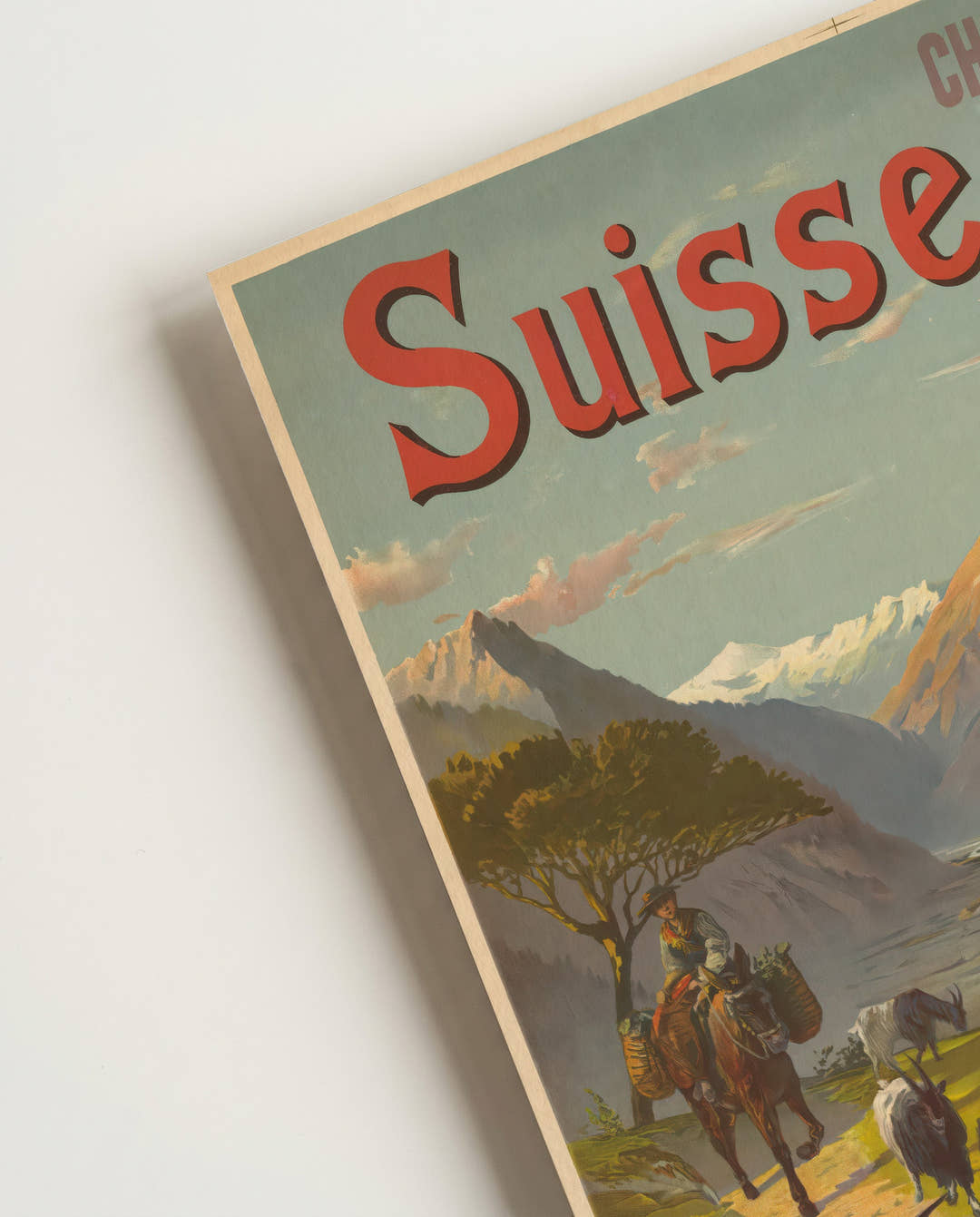 Vintage Schweiz Alpen Poster – Suisse Vallée du Rhône