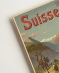 Vintage Schweiz Alpen Poster – Suisse Vallée du Rhône