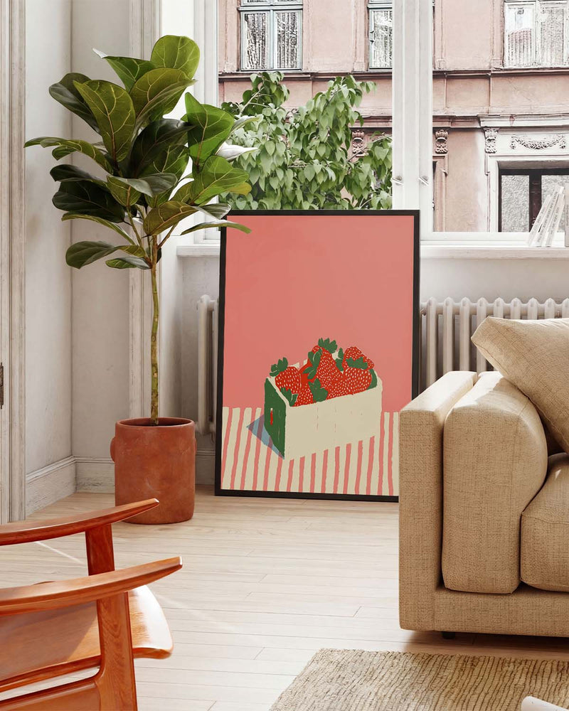 Erdbeer Poster modern – Sweet Strawberries