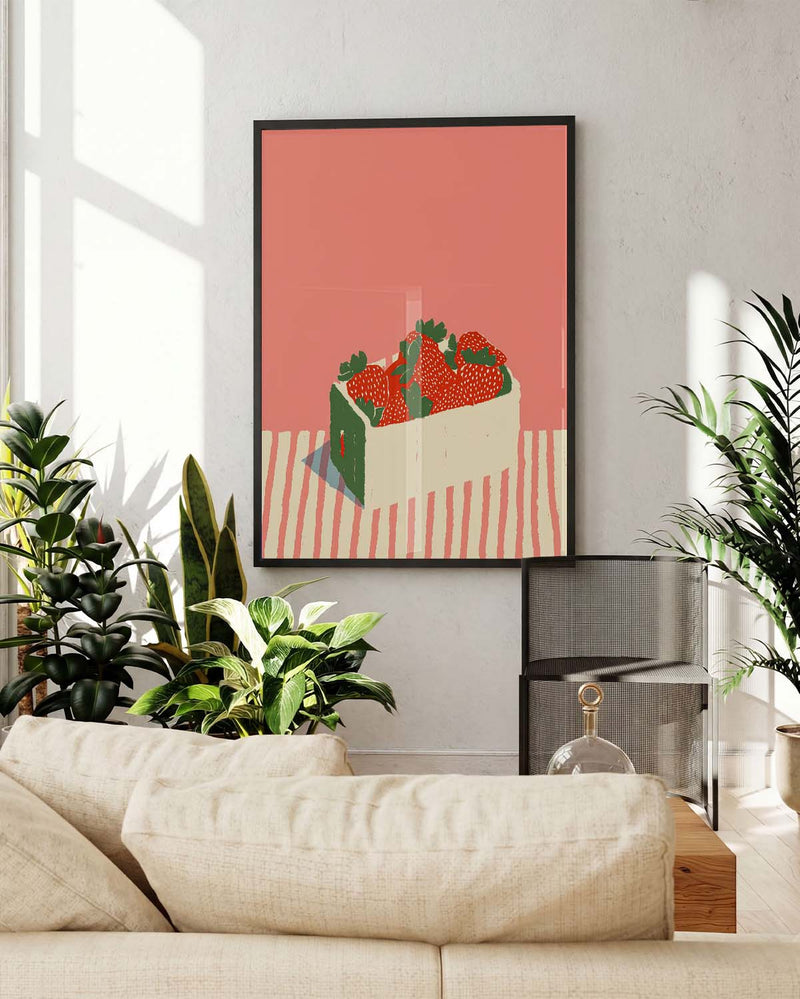 Erdbeer Poster modern – Sweet Strawberries