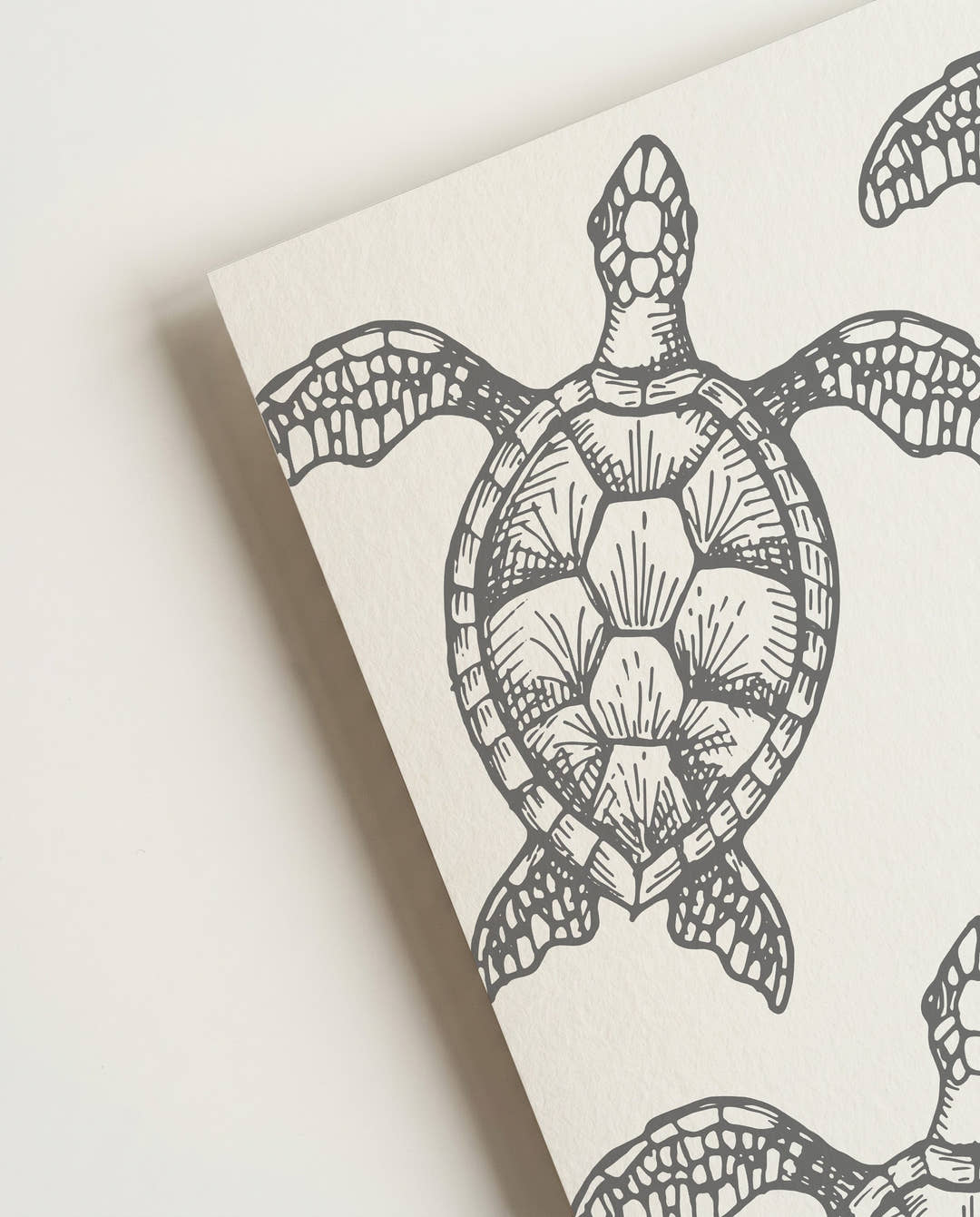 Schildkröten Muster Illustration Poster – Maritimes Pattern Design