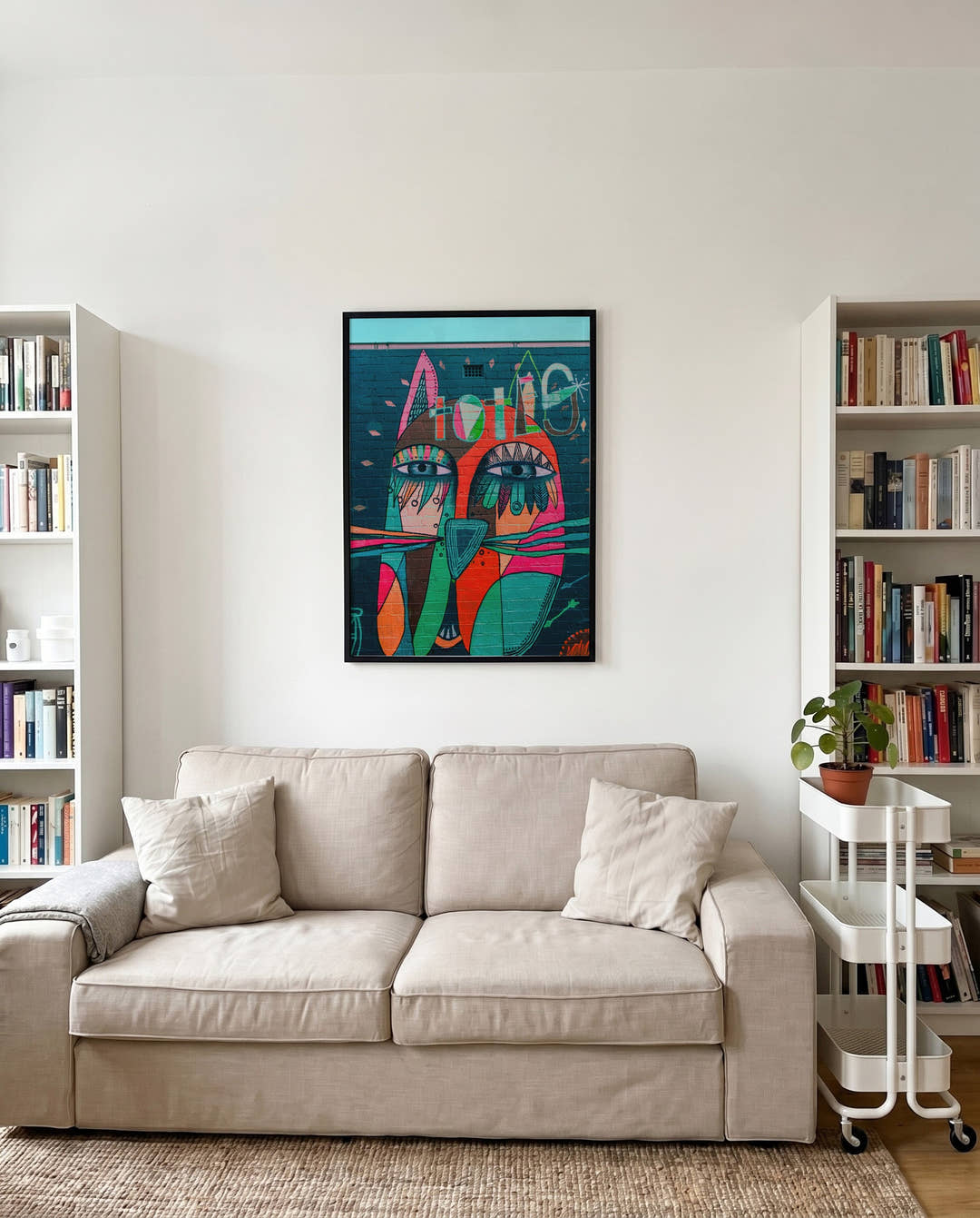 Buntes Urban Graffiti Portrait Poster – Urban Face Totem