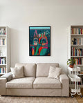 Buntes Urban Graffiti Portrait Poster – Urban Face Totem