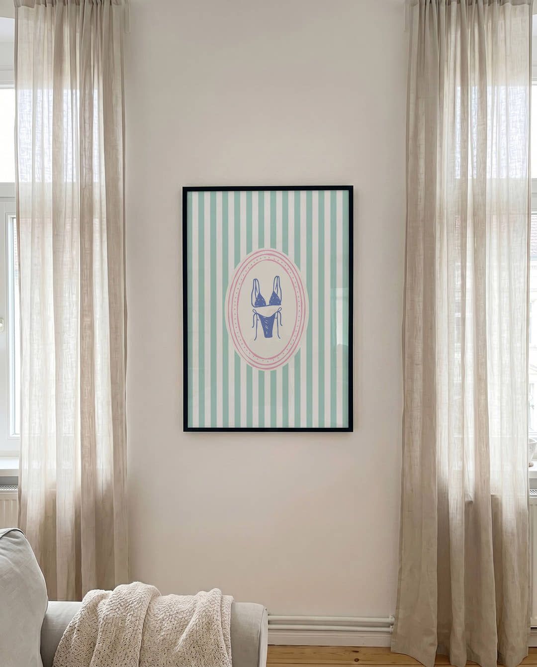 Vintage Badeanzug Illustration Poster – Klassisches Swimwear Design