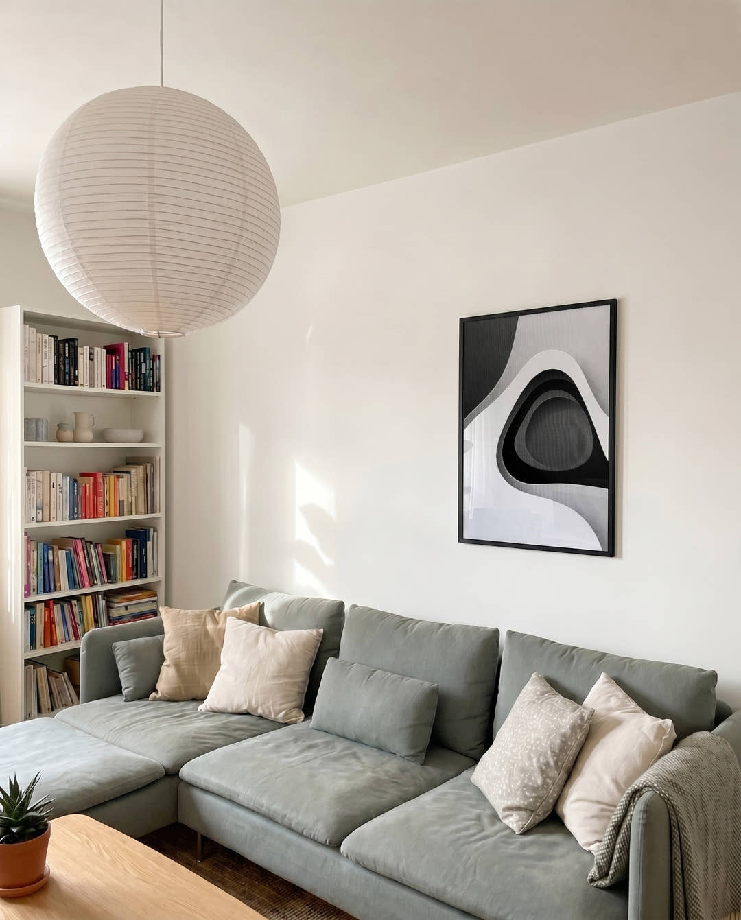 Minimalistisches Kontrast Poster Schwarz Weiß – Visual Density