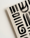 Grafisches Linien Poster Schwarz Weiß – Visual Overlap