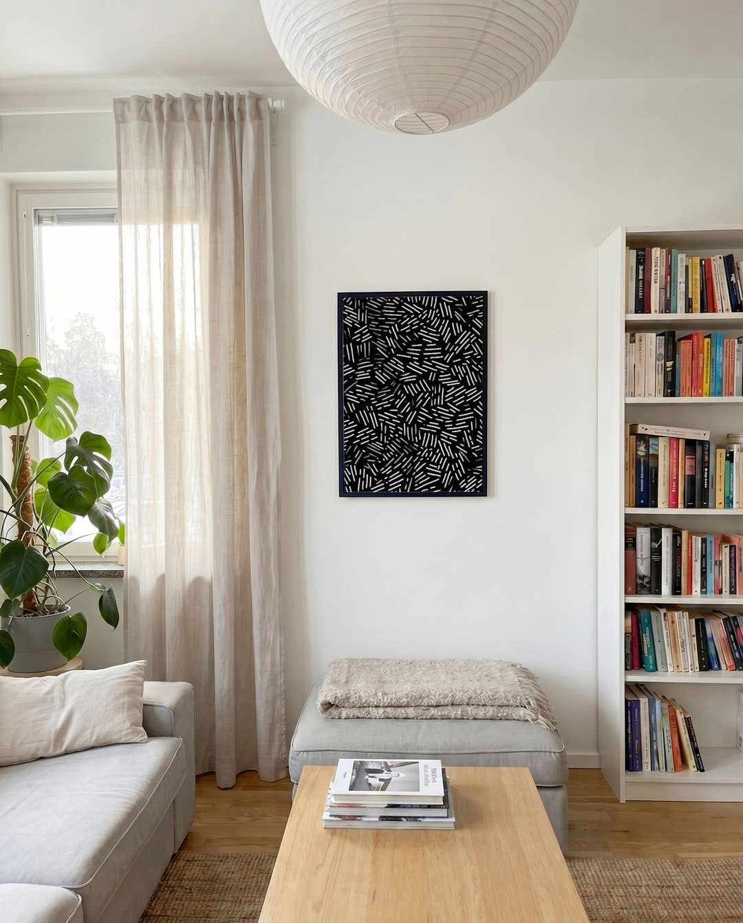 Abstraktes Struktur Poster Schwarz Weiß – Visual Pulse