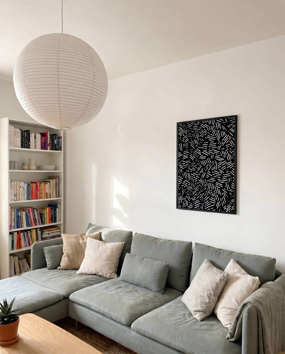 Abstraktes Struktur Poster Schwarz Weiß – Visual Pulse