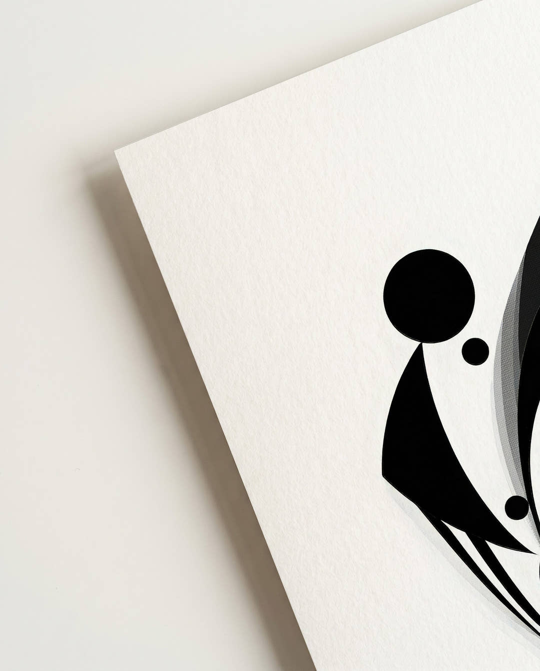 Minimalistisches Formen Poster Schwarz Weiß – Visual Suspension